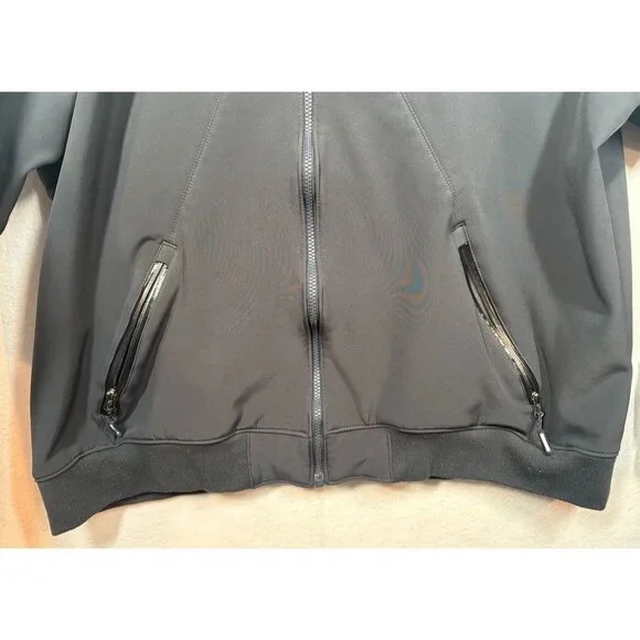 Lands End for Delta Airlines Bomber Jacket Black Spell Out Logo Size XXL Tall - Picture 4 of 6